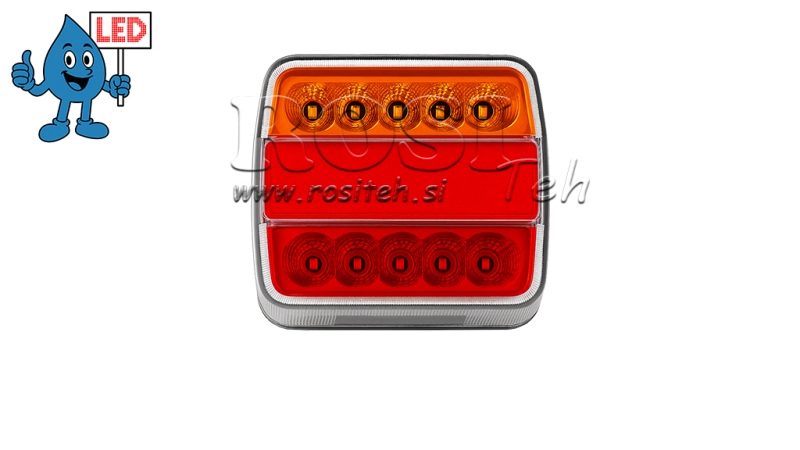 LED BAGLYGTE TIL TRAILER KOMBINATION 4 FUNKTIONER 12V