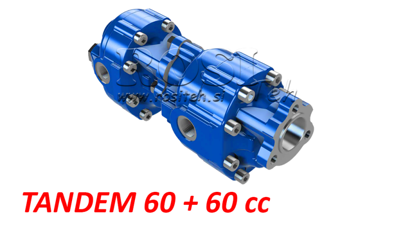 POMPA HYDRAULICZNA ŻELIWNA TANDEM 60+60CC-200 BAR ODWROTNA
