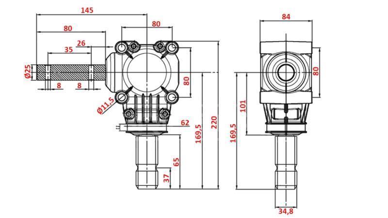 SZÖGCSÖKKENTŐ L-150J 1:1 (12LE-9kW)