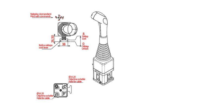 JOYSTICK NIMCO FOR RUNDE VINCHER - UTEN KNAPPE