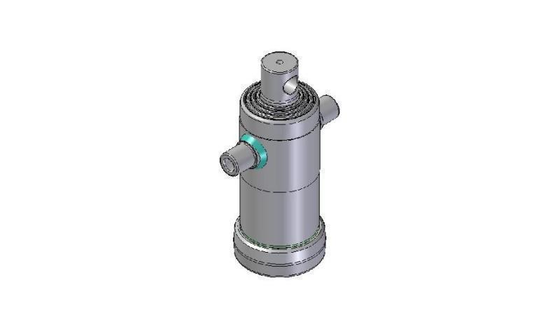3042F -TELESCOPIC CYLINDER STANDARD/HOLE 4 STAGES STROKE 830 FI 124