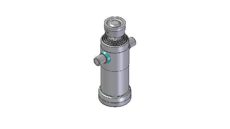 3043S - CYLINDER TELESCOPICZNY STANDARDOWY/KULKA 4 ETAPY SKOK 950 ŚREDNICA 124