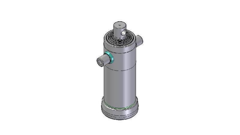 3057F -TELESCOPIC CYLINDER STANDARD/HOLE 5 STAGES STROKE 830 FI 152