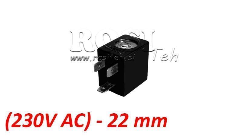 (22) EL. MAG. TEKERCS 230V AC 4.5VA PNEUMATIKUS SZELEPHEZ 1/4-3/8-1/2