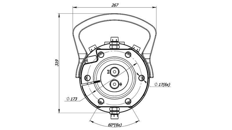 OBROTOWY HYDRAULICZNY 12000/6000 KG Z FLANGĄ
