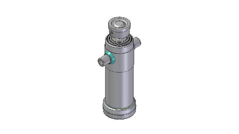 4035S -TELESCOPIC CYLINDER STANDARD/BALL 3 STAGES STROKE 1283 DIAMETER 124