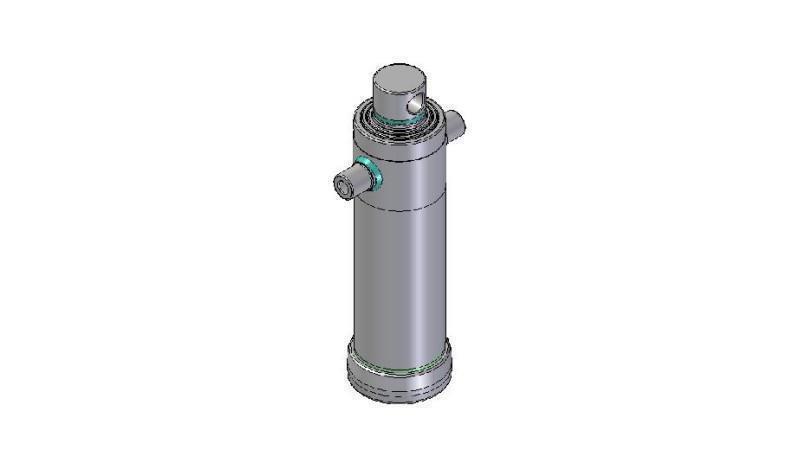 4039F -TELESCOPIC ZYLINDER STANDARD/LOCH 3 STUFEN HUB 2093 DURCHMESSER 152
