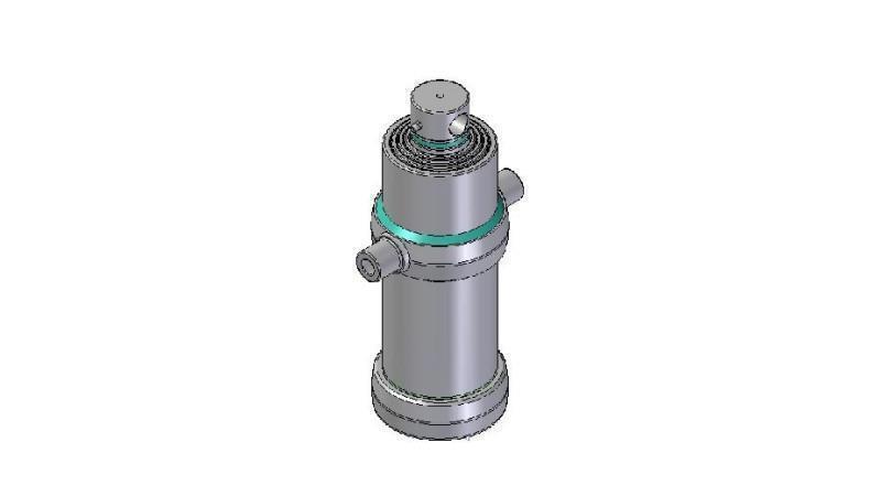 4045F -TELESKOPZYLINDER STANDARD/LOCH 4 STUFEN HUB 1490 FI 170