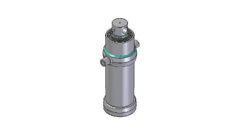 4048F -TELESKOPZYLINDER STANDARD/LOCH 4 STUFEN HUB 1950 FI 190