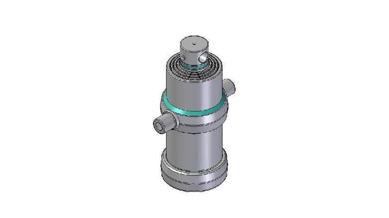 4072F -TELESCOPIC CYLINDER STANDARD/HOLE 4 STAGES TRAVEL 1210 DIAMETER 170