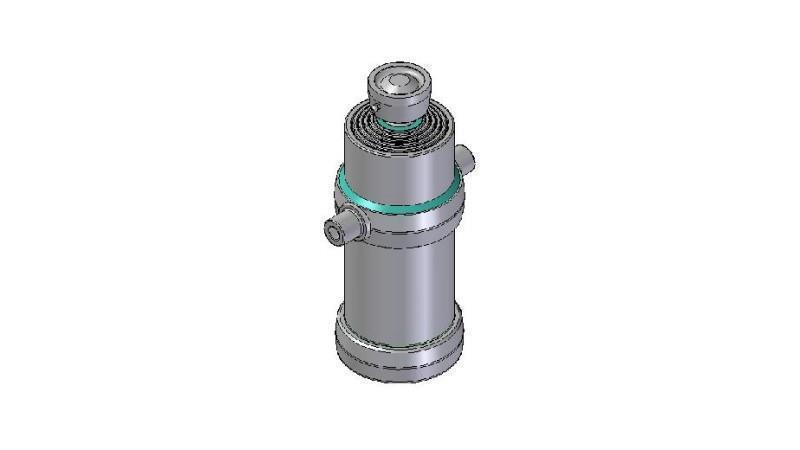 5007S -CYLINDER TELESCOPICZNY STANDARDOWY/KULOWY 5 ETAPÓW SKOK 1850 ŚREDNICA 190