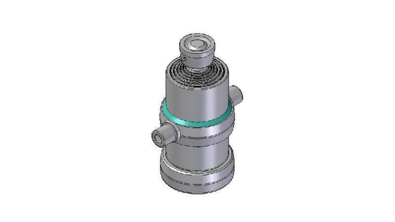 6020S -TELESCOPIC ZYLINDER STANDARD/KUGEL 6 STUFEN HUB 1465 DURCHMESSER 170