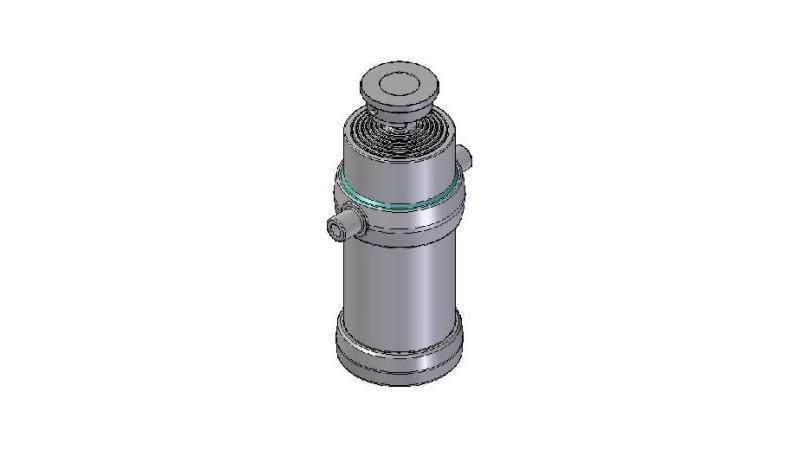6055S -TELESCOPIC ZYLINDER STANDARD/KUGEL 6 STUFEN HUB 2895 DURCHMESSER 215