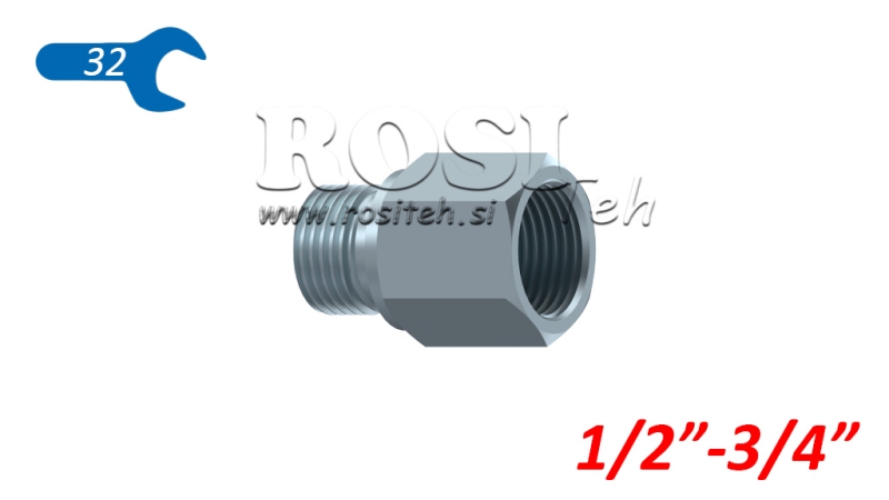 HYDRAULIC ADAPTER MALE-FEMALE 1/2