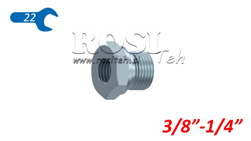 HYDRAULIC ADAPTER MALE-FEMALE 3/8