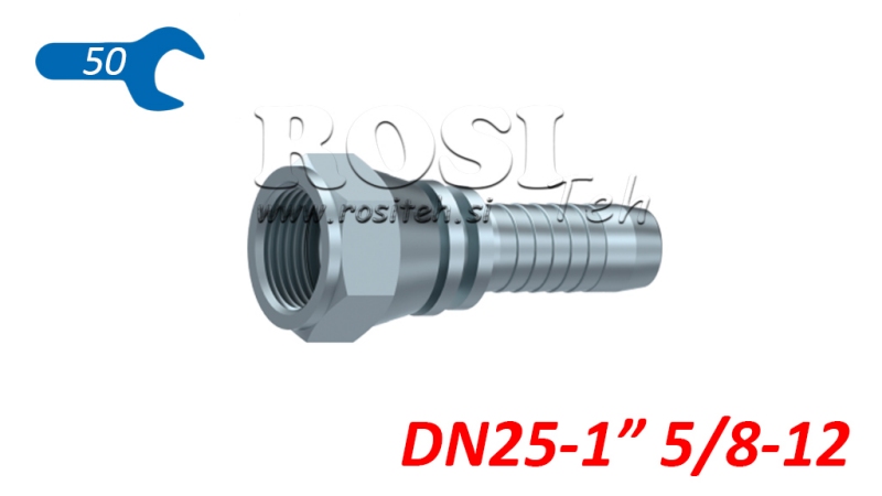 HYDRAULIC FITTING DKJ JIC74° FEMALE DN25-1 5/8-12