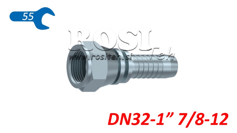 HYDRAULIC FITTING DKJ JIC74° FEMALE DN32-1 7/8-12