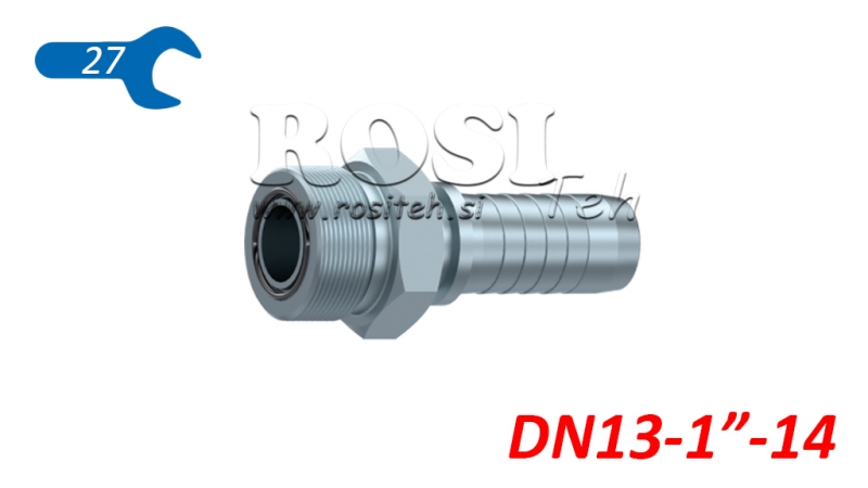 HYDRAULIC FITTING AGORFS MALE DN13-1 -14