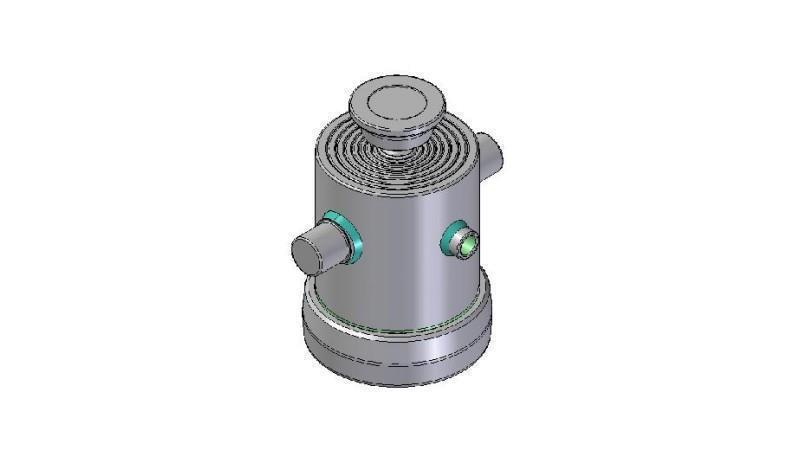 8301S -TELESCOPISK CYLINDER STANDARD/BALL 8 TRIN REJSE 1320 DIAMETER 190