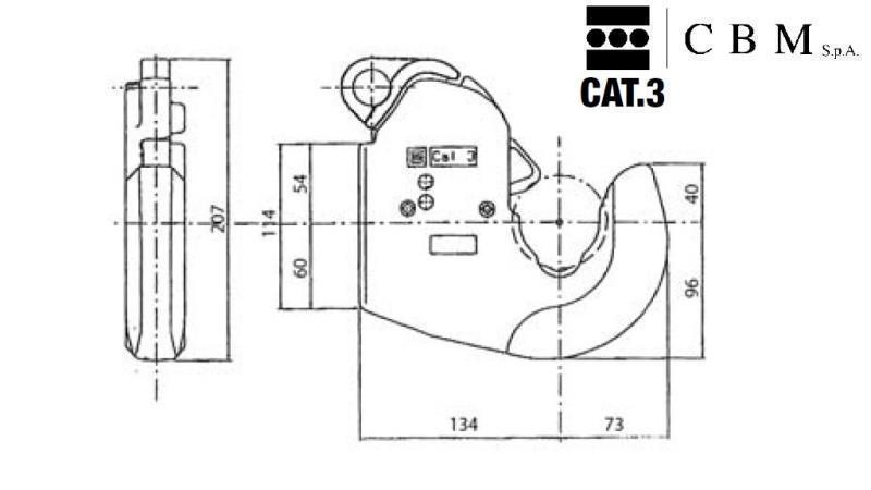 automatyczny hak do transportu hydrauliki kategoria 3