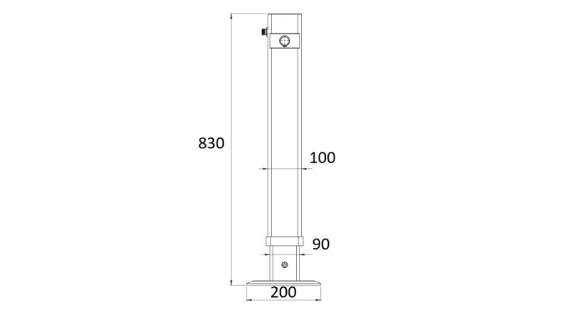 HYDRAULIC LEG DOUBLE-ACTING 540mm - 2,800kg