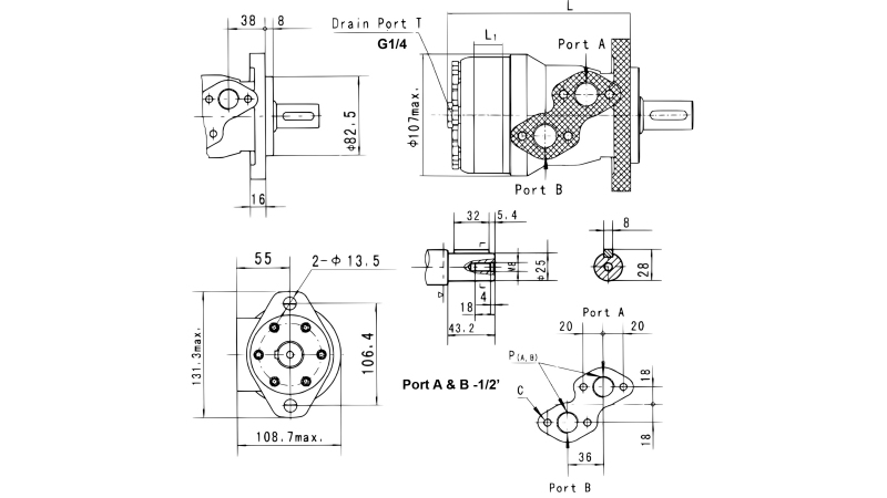 HYDRAULIC MOTOR MR 400 ECO (ALSG2-L-400)
