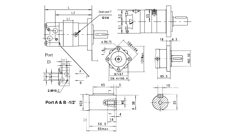 HYDRAULIK-ÖLMOTOR MR 32 ECO (ALSG2-L-32)