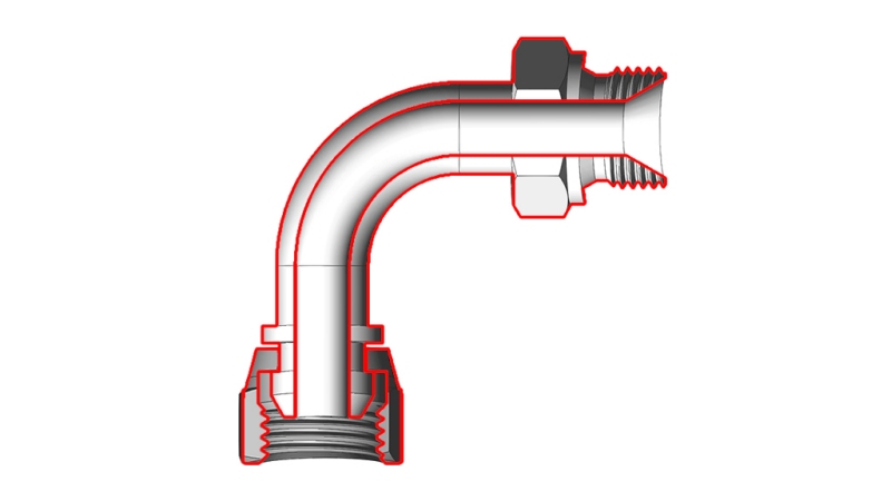 HYDRAULIC ELBOW 90° BSP MALE-FEMALE 1/2