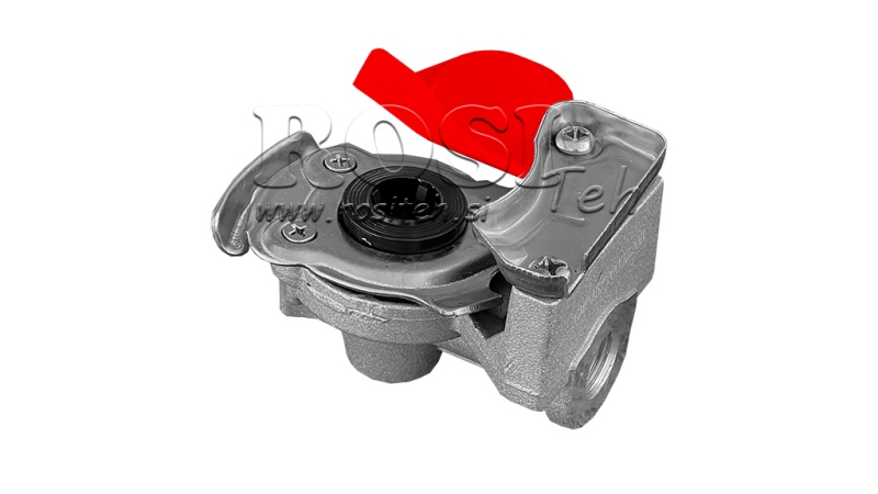 QUICK COUPLING MALE FOR AIR RED WITH VALVE