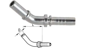 HYDRAULIC-CONNECTION-HOSE-TRANSITION-ELBOW-45°