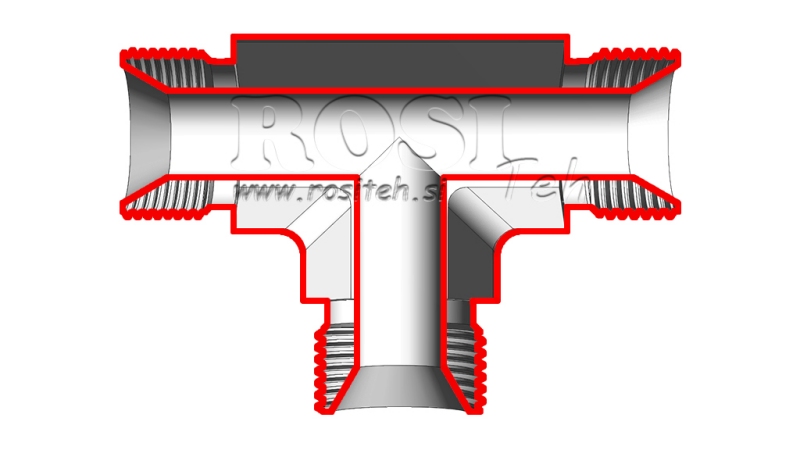 HYDRAULISK T STYKK BSP HANN-HANN 1/2