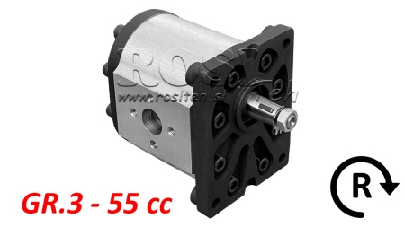 HYDRAULIC PUMP GR.3 55 CC RIGHT - FLANGES