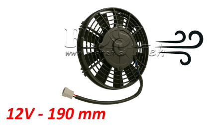 AXIÁLNY VENTILÁTOR 190mm ŤAHOVÝ 12V