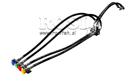VÁLVULA DE DISTRIBUCIÓN MANUAL CON MANGUERAS PARA SALIDA DE VOLQUETE DE TRACTOR DF-6/2 60LIT/MIN