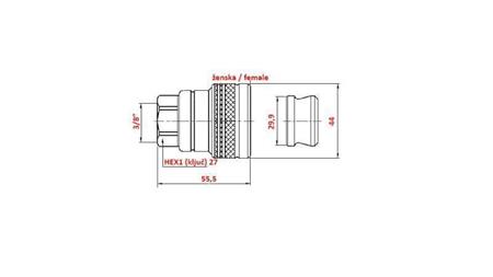 RACCORD RAPIDE POUR FREINS FEMELLE 3/8