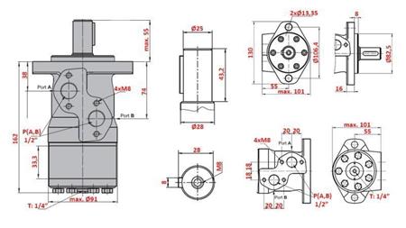 HIDRAULISKAIS MOTORS MP 250