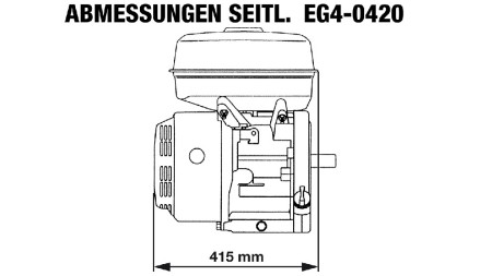 Benzinmotor EG4-420cc-9.6kW-13.1PS-3.600 U/min-E-KW25x88.5-elektrischer Start