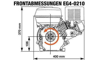 gasoline engine EG4-200cc-5.10kW-3,600 RPM-H-TP19x72-V1-manual start