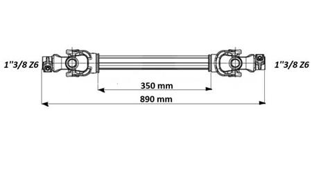 ECO CARDAN 890mm 30-75HP STANDARD - dimensioner