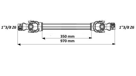 ECO KARDÁN 970mm 70-110LE LAMELLA - DIMENZIÓK