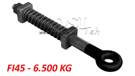 DAMPING SVIVEL DRAGKROK MED FJÄDER fi45 6,500kg