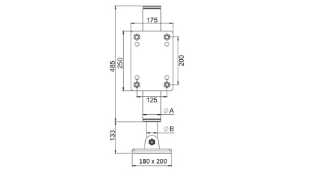 DWUKIERUNKOWA NOGA HYDRAULICZNA 365mm - 5.000kg
