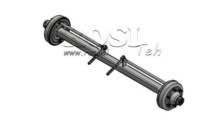 AXEL FÖR SLÄP 7200 kg MED BROMSAR (1800 mm)