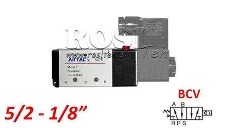 PNEUMATISCHES ELEKTRISCHES VENTIL 5/2 MONOSTABIL 1/8 PRT-0552-BCV