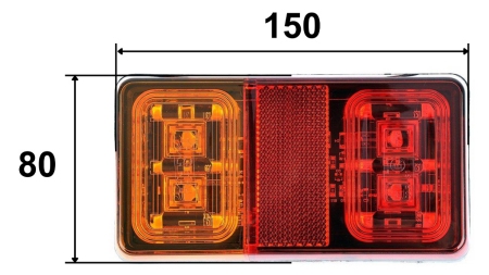 LED ЗАДНА СВЕТЛИНА 3 ФУНКЦИИ 12V-24V КОМБИНИРАНА