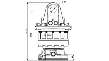 OBROTOWY HYDRAULICZNY 12000/6000 KG Z FLANGĄ