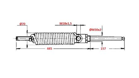 ENKELVERKANDE HYDRAULISK CYLINDER FÖR ÖPPNING AV TANKLOCK 5''