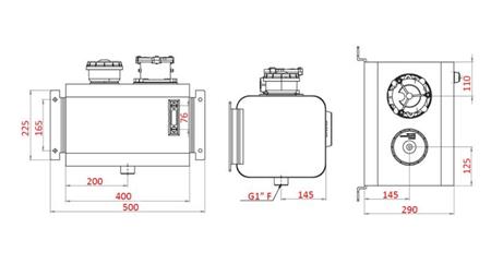 ΜΕΤΑΛΛΙΚΗ ΔΕΞΑΜΕΝΗ ΚΑΠΑΚΙ 20 Lit 265x290x400mm