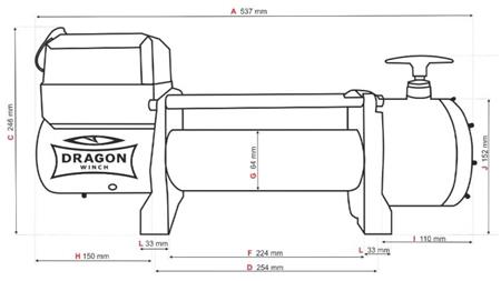 Wciągarka elektryczna 24 V DWT 14000 HD - 6350 kg