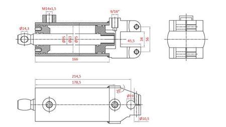 ΥΔΡΑΥΛΙΚΟΣ ΚΥΛΙΝΔΡΟΣ ΔΙΕΥΘΥΝΣΗΣ MASSEY FERGUSON OEM-1605121M91, 1605121M92 532193M91, 3773711M91
